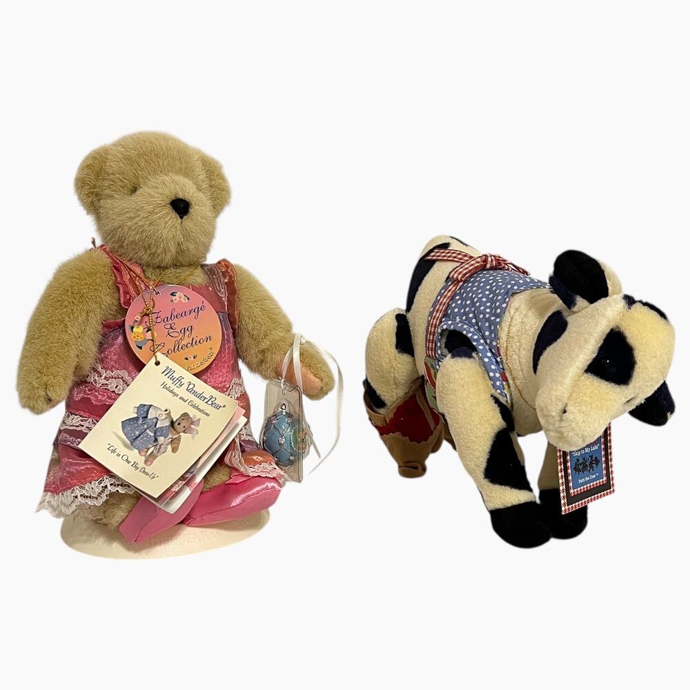 Muffy VanderBear Collectible Lot 2 Fabearge Egg Patti Cow Skip To My Lulu Vtg